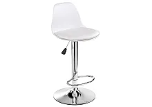 Барный стул Soft white 11878 Woodville, белый/искусственная кожа, ножки/металл/хром, размеры - *1030***380*380
