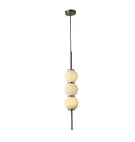 Светильник подвесной Zhizel APL.608.06.03 Aployt белый 3 лампы, основание бронзовое в стиле арт-деко современный шар