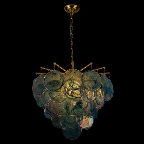 Люстра подвесная Лолли / Lolly 10492/600 Blue LOFT IT синяя на 6 ламп, основание бронзовое в стиле современный фото 3
