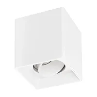 Светильник накладной Rettango PVC 052066 Lightstar белый 1 лампа, основание белое в стиле 10086 хай-тек квадратный