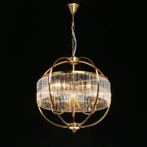 Люстра подвесная Гослар 498015705 MW-Light прозрачная на 5 ламп, основание бронзовое в стиле классический  фото 2