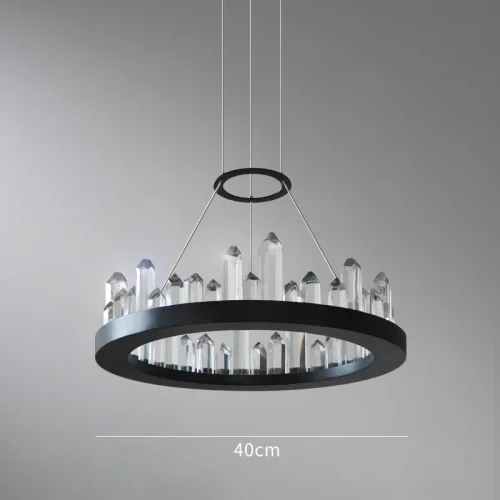 Светильник подвесной LED Quartz 101946-26 ImperiumLoft прозрачный 1 лампа, основание чёрное в стиле современный  фото 2