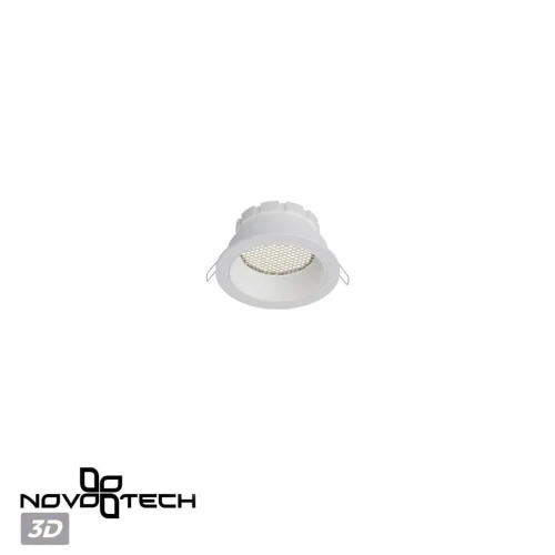 Светильник точечный Gemini 371003 Novotech белый на 1 лампу, основание белое в стиле современный хай-тек круглый фото 6