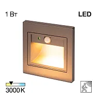 Светильник точечный LED лестничный Skally CLD005KS1 Citilux графит на 1 лампу, основание графит в стиле современный хай-тек квадратный подсветка для лестниц и ступеней