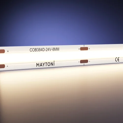 Светодиодная лента 24В COB 12Вт/м 3000К 5м IP 20 201075 Maytoni цвет LED тёплый белый 3000K, световой поток Lm фото 4