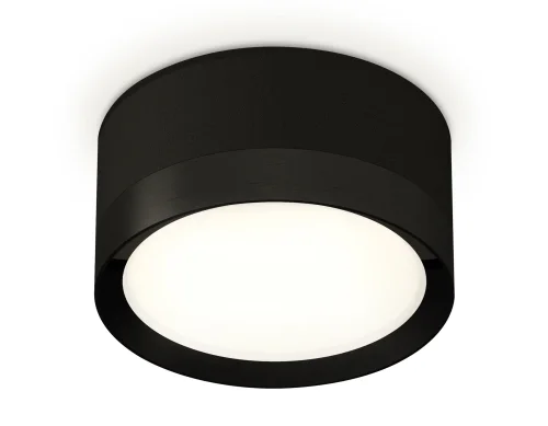 Светильник накладной XS8102002 Ambrella light чёрный 1 лампа, основание чёрное в стиле хай-тек круглый