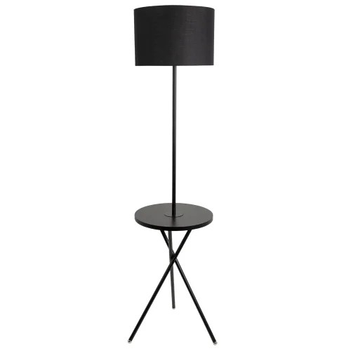 Торшер со столиком Marco A2070PN-1BK Arte Lamp со столиком чёрный на 1 лампу, основание чёрное в стиле современный 