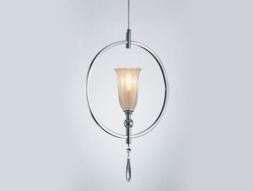 Светильник подвесной 4801/S chrome Newport белый 1 лампа, основание хром в стиле современный  фото 2