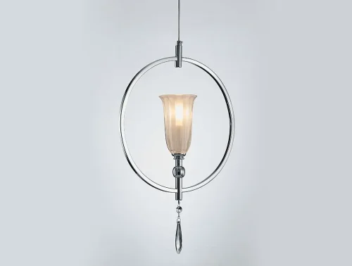 Светильник подвесной 4801/S chrome Newport белый 1 лампа, основание хром в стиле современный  фото 2