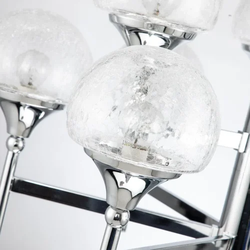 Люстра подвесная Impulse 2971-9P Favourite прозрачная на 9 ламп, основание хром в стиле хай-тек шар фото 3
