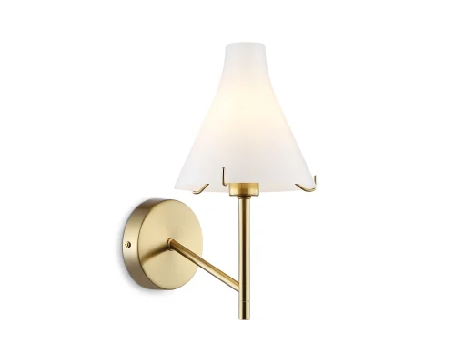 Бра LH57137 Ambrella light белый на 1 лампу, основание латунь в стиле классический 