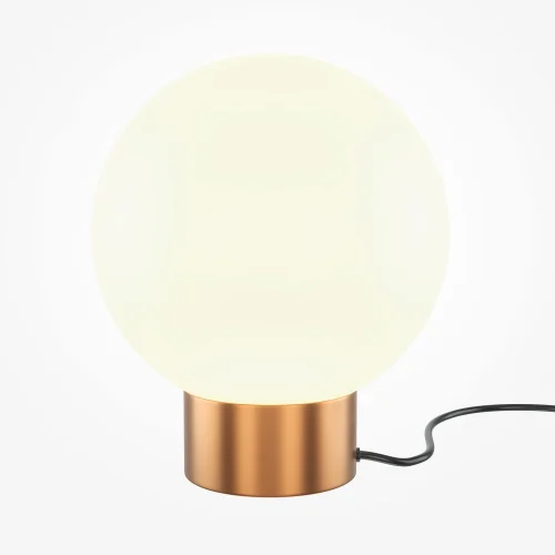Настольная лампа Basic form MOD321TL-01G3 Maytoni белая 1 лампа, основание матовое золото металл в стиле современный 