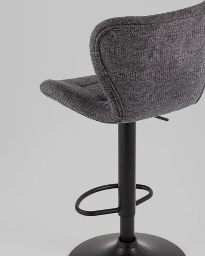 Стул барный ПОРШЕ серый (набор 2 шт) УТ000040581 Stool Group, серый/шенилл, ножки/металл/чёрный, размеры - 920*1030**** фото 6