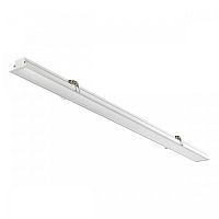 Светильник потолочный LED встраиваемый Iter 358822 Novotech белый 1 лампа, основание белое в стиле минимализм современный линейный