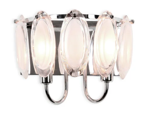 Бра TR5180 Ambrella light прозрачный белый на 2 лампы, основание хром в стиле классический современный 