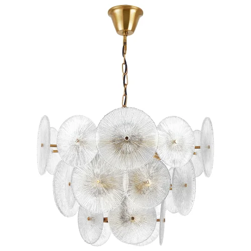 Люстра подвесная Retro 799083 Lightstar прозрачная на 8 ламп, основание латунь в стиле современный  Люстра подвесная Retro 799083 Lightstar прозрачная на 8 ламп, основание латунь в стиле современный