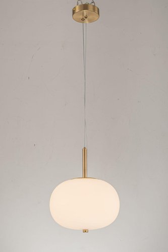 Светильник подвесной LED Nevilie L 1.P3 W Arti Lampadari белый 1 лампа, основание золотое в стиле современный  фото 3