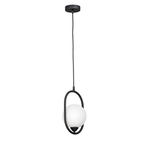 Светильник подвесной V2932-1/1S Vitaluce белый 1 лампа, основание чёрное в стиле арт-деко  фото 3