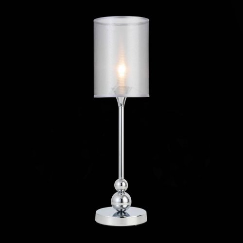 Настольная лампа Pazione SLE107104-01 Evoluce серебряная серая 1 лампа, основание хром металл в стиле современный  фото 4