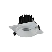 Светильник точечный LED ST758.548.10 ST-Luce белый на 1 лампу, основание белое в стиле современный квадратный
