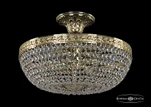 Люстра потолочная хрустальная 19051/35IV G Bohemia Ivele Crystal прозрачная на 4 лампы, основание золотое в стиле классический sp