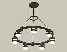 Светильник подвесной XR92051602 Ambrella light чёрный 7 ламп, основание чёрное в стиле хай-тек модерн 
