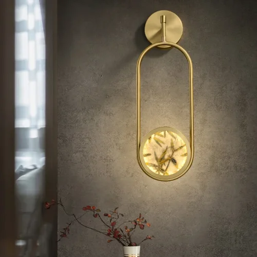 Настенный светильник AKIRA WALL FRAME H51 208978-23 ImperiumLoft латунь на 1 лампу, основание латунь в стиле современный фото 5