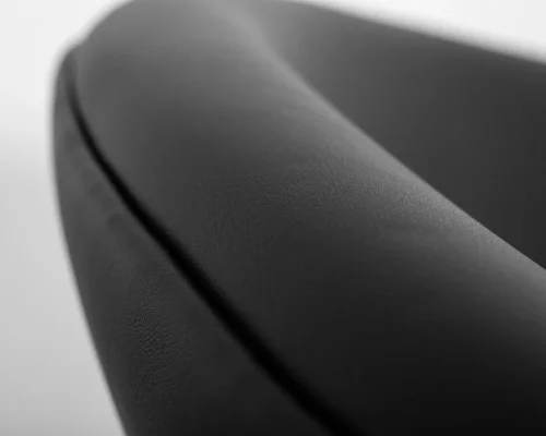 Кресло дизайнерское 72-LMO EMILY, цвет сиденья черный (YP16), цвет основания хромированная сталь Dobrin, чёрный/винил, ножки/металл/хром, размеры - ****810*780 фото 10