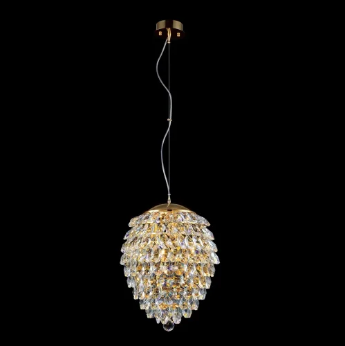 Светильник подвесной CHARME SP6 GOLD/TRANSPARENT Crystal Lux прозрачный на 6 ламп, основание золотое в стиле классический 