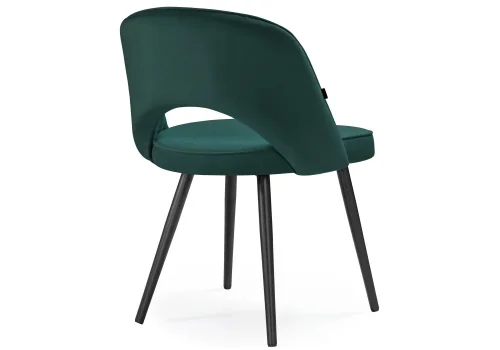 Деревянный стул Сандвикен черный / velutto 20 462400 Woodville, зелёный/велюр, ножки/металл/чёрный, размеры - ****500*550 фото 4