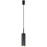 Светильник подвесной Bullet 4356/1B Odeon Light чёрный на 1 лампу, основание чёрное в стиле хай-тек трубочки Светильник подвесной Bullet 4356/1B Odeon Light чёрный на 1 лампу, основание чёрное в стиле хай-тек трубочки