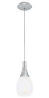 Светильник подвесной FONACO 92747 Eglo белый 1 лампа, основание хром серое в стиле современный 