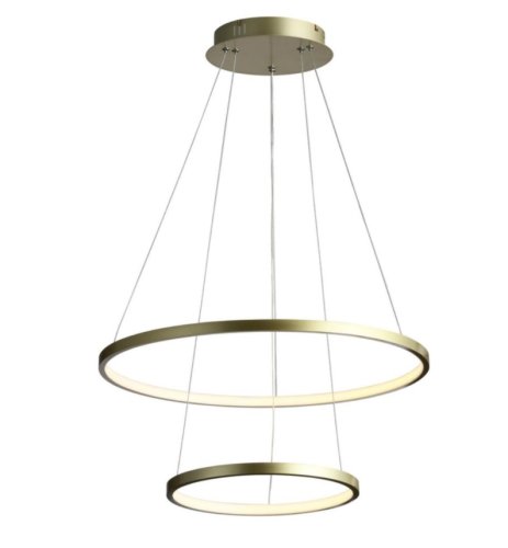Люстра подвесная LED Lunet APL.014.03.60 Aployt золотая на 1 лампа, основание золотое в стиле хай-тек современный кольца