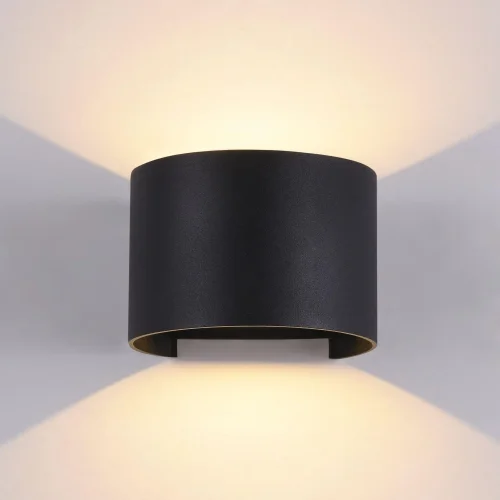Настенный светильник LED Fulton O573WL-L6B Maytoni уличный IP54 чёрный 1 лампа, плафон чёрный в стиле современный LED