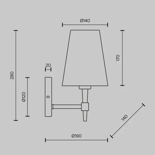 Бра Zaragoza H001WL-01BS Maytoni белый на 1 лампу, основание латунь в стиле кантри фото 3 Бра Zaragoza H001WL-01BS Maytoni белый на 1 лампу, основание латунь в стиле кантри фото 3