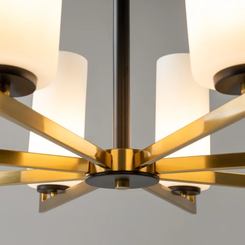 Люстра потолочная Fortano MOD089PL-08BS Maytoni белая на 8 ламп, основание латунь в стиле современный фото 13 Люстра потолочная Fortano MOD089PL-08BS Maytoni белая на 8 ламп, основание латунь в стиле современный фото 13