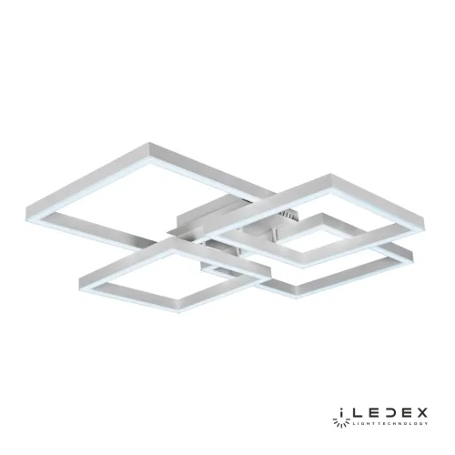 Светильник потолочный LED с пультом Grace 8139-400+350-X-T WH iLedex белый 1 лампа, основание белое в стиле современный хай-тек квадраты фото 3
