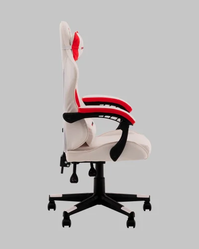 Кресло спортивное TopChairs Phantom, бело-красный УТ000039471 Stool Group, белый/экокожа, ножки/полимер/чёрный, размеры - 1170*1270**** фото 4