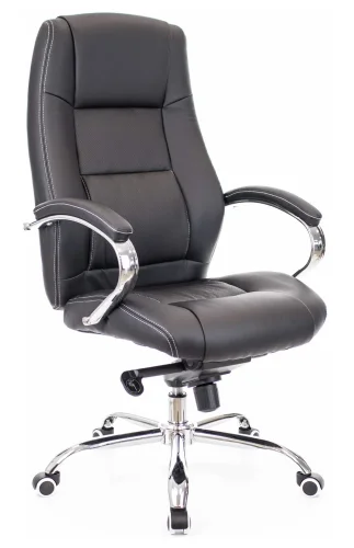 Кресло руководителя Kron M Экокожа Черный EC-366 PU Black Everprof, чёрный/экокожа, ножки//, размеры - 1190*1250***650*