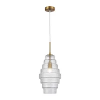 Светильник подвесной Rexite SL1001.213.01 ST-Luce прозрачный 1 лампа, основание латунь в стиле американский выдувное
