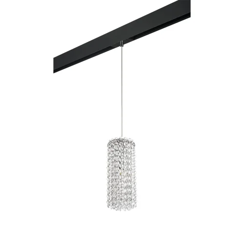Светильник для 1-фазного трека PRO795324 Cristallo PRO Lightstar прозрачный для шинопроводов серии Cristallo PRO чёрный
