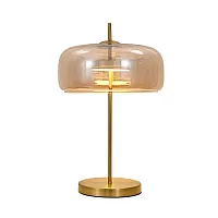 Настольная лампа LED Padova A2404LT-1AM Arte Lamp янтарная 1 лампа, основание латунь металл в стиле хай-тек современный 