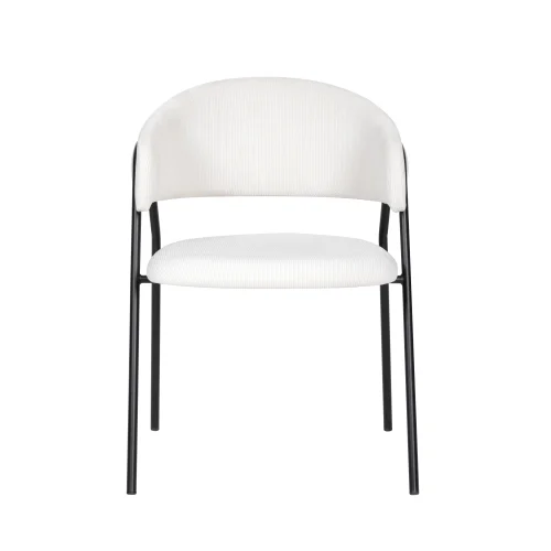 Стул Колин, молочный УТ000040179 Stool Group, молочный/велюр, ножки/металл/чёрный, размеры - *790**** фото 3