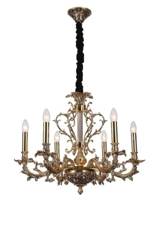 Люстра подвесная FIRENZE 1780.6 antique gold Lucia Tucci без плафона на 6 ламп, основание золотое в стиле классический Люстра подвесная FIRENZE 1780.6 antique gold Lucia Tucci без плафона на 6 ламп, основание золотое в стиле классический