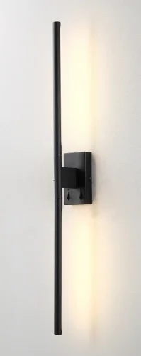 Бра с выключателем LARGO AP12W BLACK Crystal Lux чёрный на 2 лампы, основание чёрное в стиле минимализм хай-тек фото 2