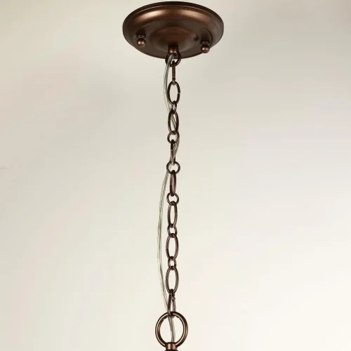 Люстра подвесная Avangard 2953-6P Favourite белая на 6 ламп, основание коричневое в стиле современный фото 3