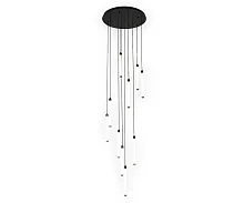 Люстра каскадная LED Эванте 08456-10A,19 Kink Light белая на 10 ламп, основание чёрное в стиле современный 