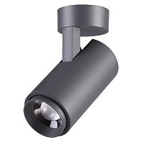Накладной светильник LED Kaimas 358289 Novotech уличный IP54 чёрный серый 1 лампа, плафон серый чёрный в стиле модерн LED
