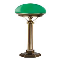 Настольная лампа Decor DEC-LG-1(P)GR Kutek зелёная 1 лампа, основание бронзовое металл в стиле классический 