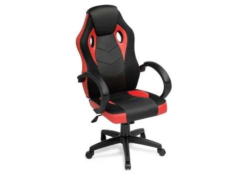 Компьютерное кресло Kard black / red 15247 Woodville, красный чёрный/искусственная кожа, ножки/пластик/чёрный, размеры - *1210***620*690 фото 7